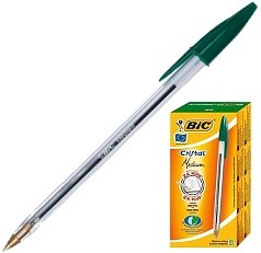 Bic Green Crystal Medium Biros (Box 50)