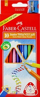 Faber-Castell Jumbo Triangular Colouring Pencils (Pack 10)