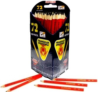 Supreme Junior Grip Triangular Pencils (Box 72)