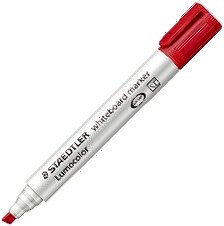 Staedtler Teachers Whiteboard Marker Chisel Tip Red - Each