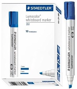 Staedtler Teachers Whiteboard Marker Chisel Tip Blue (Box 10)