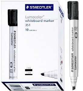Staedtler Teachers Whiteboard Marker Chisel Tip Black (Box 10)
