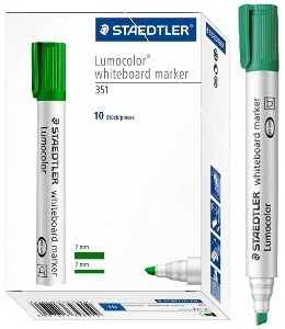 Staedtler Teachers Whiteboard Marker Chisel Tip Green (Box 10)