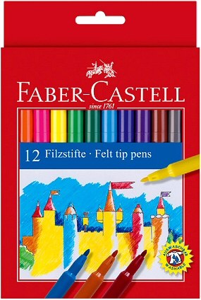 Faber-Castell Fibre Tip Markers (Pack 12)