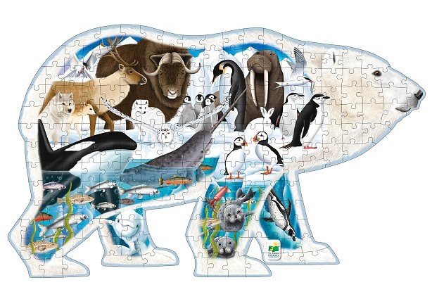 Shaped Wildlife World Puzzle - Arctic (200 piece)