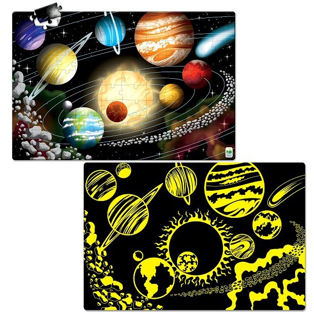 Puzzle Doubles Glow in the Dark - Space (100 piece)