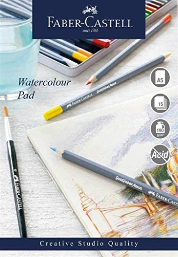 Faber-Castell A5 Water Colour Pad 190gm (15 sheets)