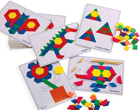 Basic A4 Double-Sided Pattern Block Work Cards (Set 20)