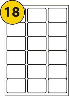 Address Labels 18 Per A4 Sheet (Box 100 Sheets)