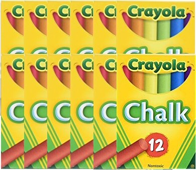 Crayola Coloured Dustless Chalk (144, 12 x Box 12)