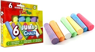 Jumbo Coloured Chalk (Box 6)