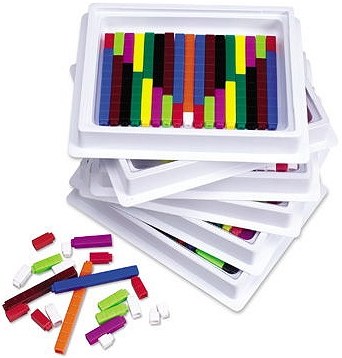 Plastic Connecting Cuisenaire Rods Grooved (6 Trays & 444 Rods)