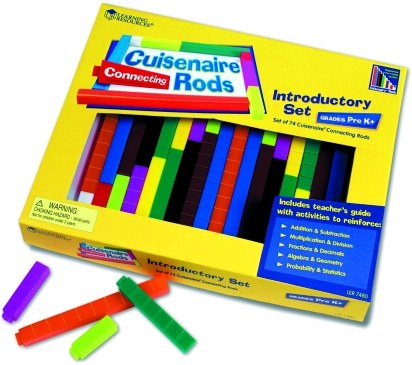 Plastic Connecting Cuisenaire Rods Grooved (1 Tray & 74 Rods)