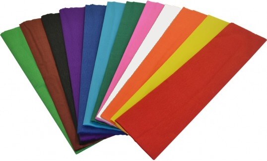 Assorted Coloured Crepe Paper (10 Colours)