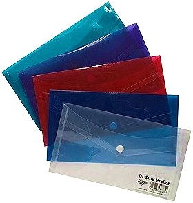 DL Stud Wallet Single Button Assorted Colours