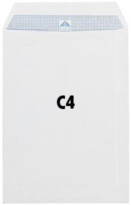 C4 White Self Seal Envelopes (Pack 25)