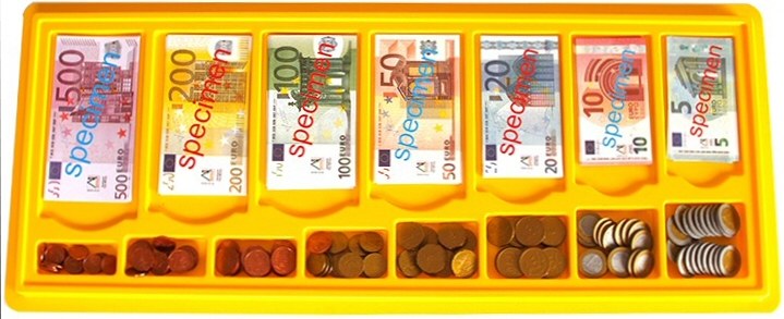 Premium Euro Set & Tray (130 Notes & 160 Coins)
