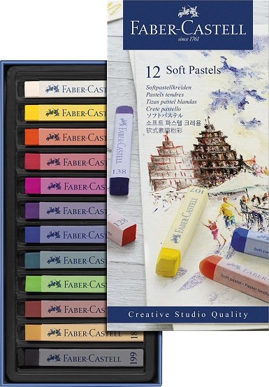 Faber-Castell Soft/Chalk Pastels (Pack 12)