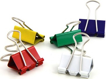 Coloured Fold-Back Clips 19mm (Box 5)