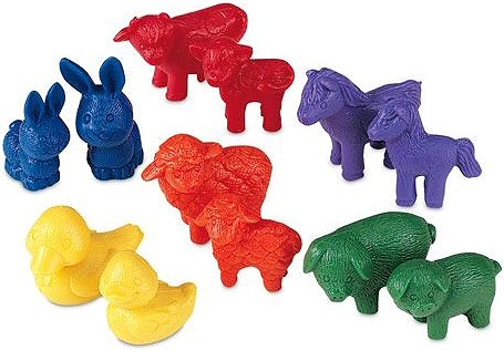 Friendly Farm Animal Counters - Mother & Baby (Tub 72)