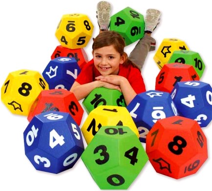 Giant Foam 12 Sided Number Dice 20cm (0-10 & Joker)