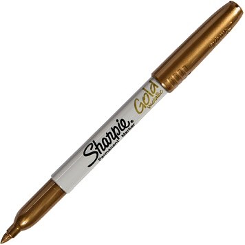 Gold Sharpie Permanent Marker Fine Bullet Tip