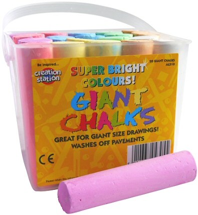 Jumbo Coloured Chalk (Tub 20)