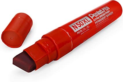 Red Jumbo Permanent Marker Chisel Tip