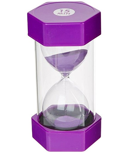 Large Sand Timer 15 Minute 16cm