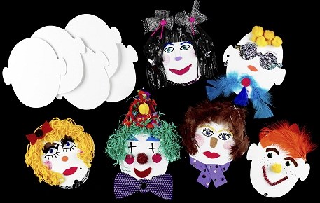 Large Collage Shapes Faces (Pack 24)