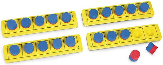 Magnetic Foam Five Frame Numeration Boards & Pegs (5 Frames & 25 Pegs)