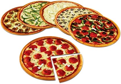 Magnetic Pizza Fractions 20cm 1 - 1/8 (Set 8 & Guide)