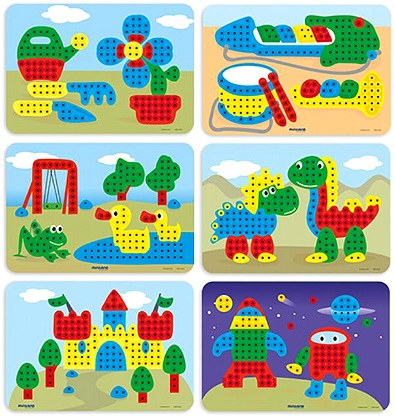Miniland Pegboard Models for 10mm Pegs (Set 6)