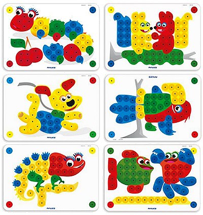 Miniland Pegboard Models for 20mm Pegs (Set 6)