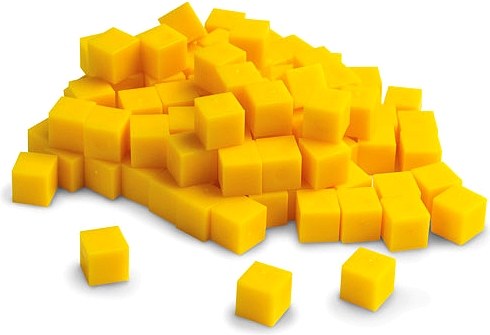 Non-Linking Base Ten Units/Ones Yellow (100 pieces)