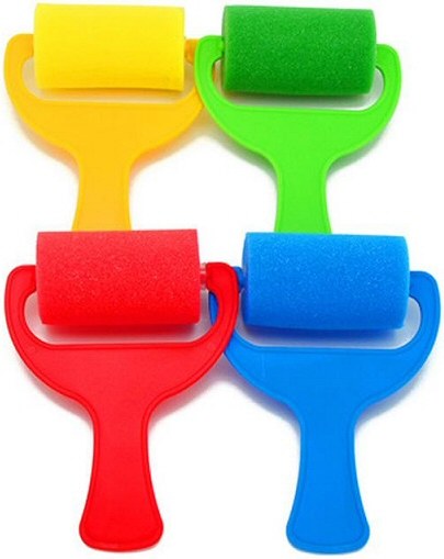 Sponge Flat Rollers 3" (Pack 4)