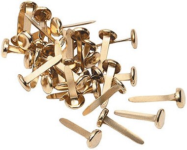 Paper Fasteners Brass 19mm (Box 30)