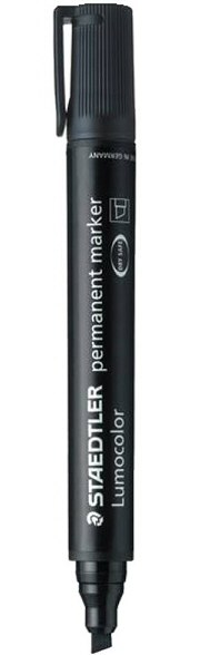 Black Permanent Marker Chisel Tip (Box 10)