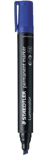 Blue Permanent Marker Chisel Tip (Box 10)