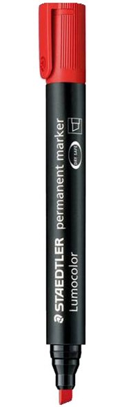 Red Permanent Marker Chisel Tip (Box 10)