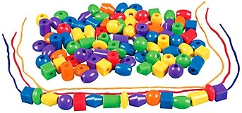 Plastic Attribute Lacing Beads 14mm (Tub 650 & Laces)