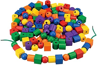 Plastic Attribute Lacing Beads 20mm (Tub 160 & Laces)