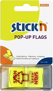 Plastic Tabs "Sign Here" 45mm x 25mm (Pack 50)