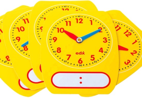 Pupils Dry-Wipe 12 Hour Clock Faces (Set 5)