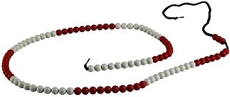 Rekenrek Pupils 100 Bead String 10mm Red & White - Each