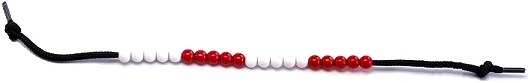 Rekenrek Pupils 20 Bead String 10mm Red & White - Each
