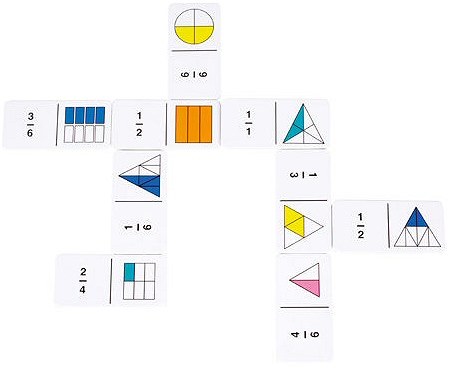 Rainbow Fraction Dominoes (Set 36)