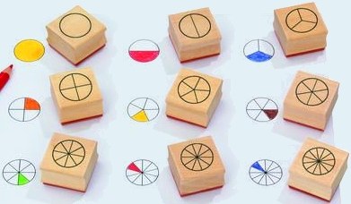 Round Fraction Stampers (Set 9)