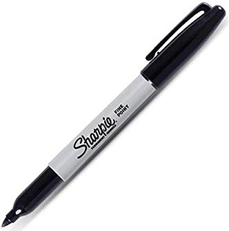 Black Sharpie Permanent Marker Fine Bullet Tip