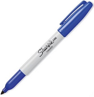 Blue Sharpie Permanent Marker Fine Bullet Tip